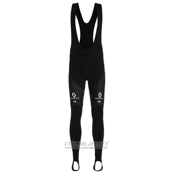 2021 Cycling Jersey DSM Black Blue Long Sleeve And Bib Tight
